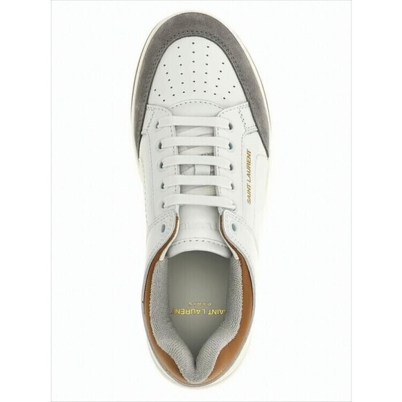 Saint Laurent Perforated White Calf Leather Sneakers - NWT - Picture 4 of 4